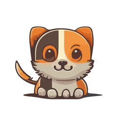 Obraz premium Cute and adorable dog puppy icon illustration