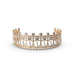 Gold crown tiara © 3D Metablox