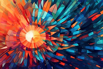 A vibrant and colorful abstract background. Generative AI