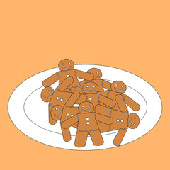 gingerbread cookies on a plate