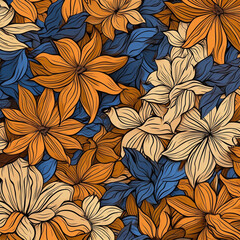 Fototapeta premium From delicate petals to intricate foliage designs, these patterns infuse any project with natural beauty and artistic sophistication. Enhance your creativity with nature-inspired designs.