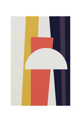 Abstract minimalist wall art decoration poster. Mid century modern wall art. Minimalist mid century modern print