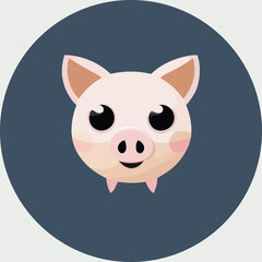 Cute vector illustation of a pig