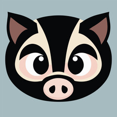 Cute vector illustation of a pig