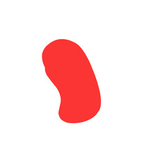 Red blob shape
