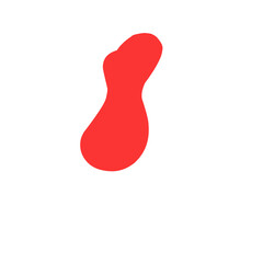 Red blob shape