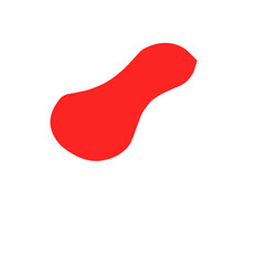 Red blob shape