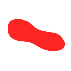 Red blob shape