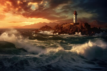 lighthouse on the coast