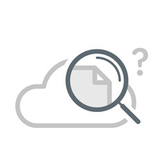 Search no result. Data, document, file not found in the cloud storage or server concept illustration linear design vector eps10. Graphic element for landing page, empty state ui, infographic, icon