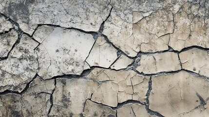 Obraz premium A close up of a weathered and damaged concrete wall. Generative AI