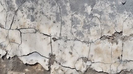 Cracked wall texture in close-up. Generative AI