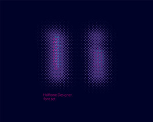 Halftones Designer font set