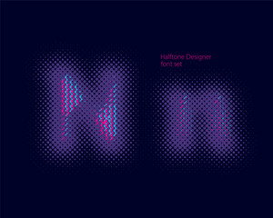 Halftones Designer font set