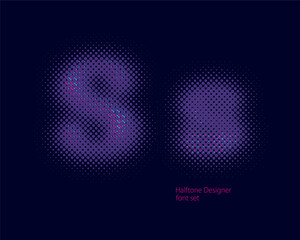 Halftones Designer font set