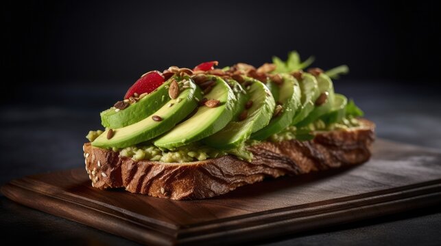 an amazing photo of delicious food avocado sandwich - food photography - made with Generative AI tools