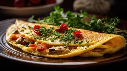 Fototapeta premium omelette - food photography - made with Generative AI tools