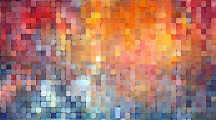 Colorful squares in an abstract pattern. Generative AI