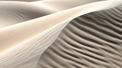A majestic sand dune rising in a vast desert landscape. Generative AI