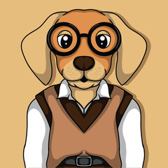 artwork illustration and t shirt design dog cute character sticker
