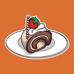 artwork illustration and t shirt design cake cute character sticker