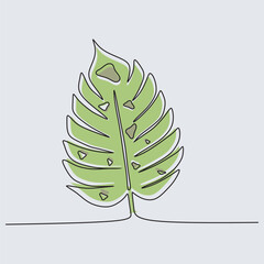line drawing leaf nature logo design