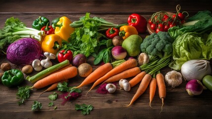 fresh vegetables on the market Generative AI