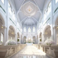 Foto op Canvas interior of the church © ChiSheng