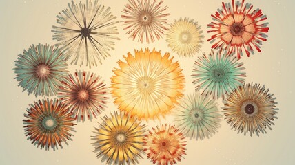 Beautiful colorful watercolor shapes at wallpaper Generative AI