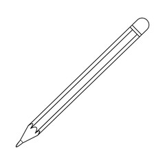pencil line vector illustration