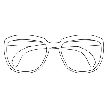 glasses line vector illustration