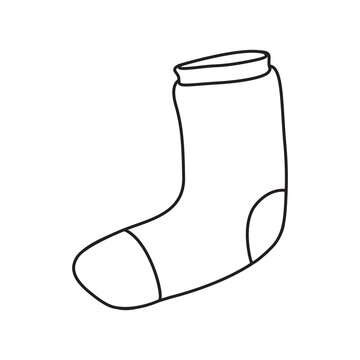socks line vector illustration