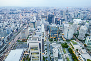 神奈川県横浜市西区みなとみらいの都市風景