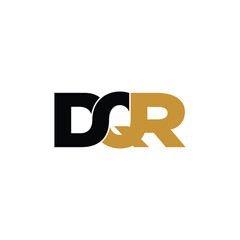 DQR letter monogram logo design vector
