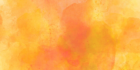 abstract yellow background with watercolor splashes. Abstract seamless yellow watercolor texture background. yellow sky and watercolor background with abstract cloudy sky concept.