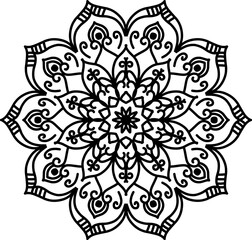 mandala, art, flower, abstract, design, ornament, decoration, ethnic, pattern, element, indian, floral, henna, vector, decorative, illustration, round, background, meditation, circle, ornate, ornament