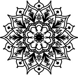 mandala, art, flower, abstract, design, ornament, decoration, ethnic, pattern, element, indian, floral, henna, vector, decorative, illustration, round, background, meditation, circle, ornate, ornament