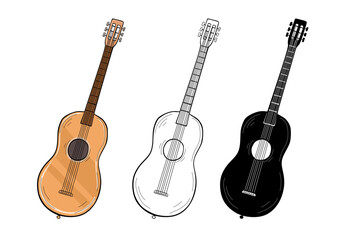 Naklejka premium Ukulele - Vector illustration, summer time, Hawa