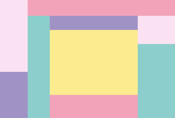 かわいい色のカラフルなブロックのポストカード