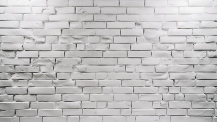 White brick wall texture background Generative AI