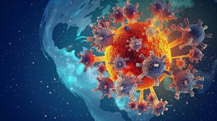 worldwide illness and viral dissemination coronavirus. GENERATE AI - obrazy, fototapety, plakaty