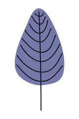 Cartoon tree isolated on a white background. Simple modern style. Cute plants, forest, vector flat illustration. summer, spring trees.