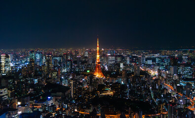  tourist attractions in the city park of Tokyo, Asia business concept image, panoramic modern...