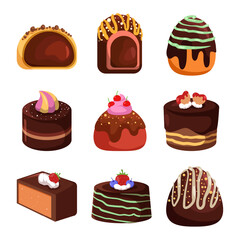Variety of Chocolate Cake Icon