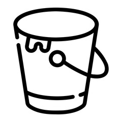 paint bucket Line Icon