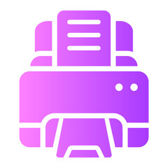 printing machine Gradient icon