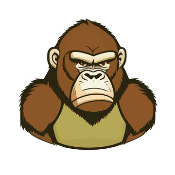 Gorilla mascot icon illustration artwork