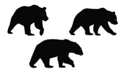 Obraz na płótnie Canvas Black bear shadow for logos or designs. bear icon - vector concept illustration for design on a white background