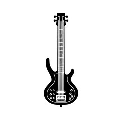 Naklejka premium Electric guitar vector illustration isolated on transparent background