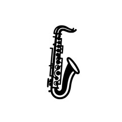 Saxophone vector illustration isolated on transparent background